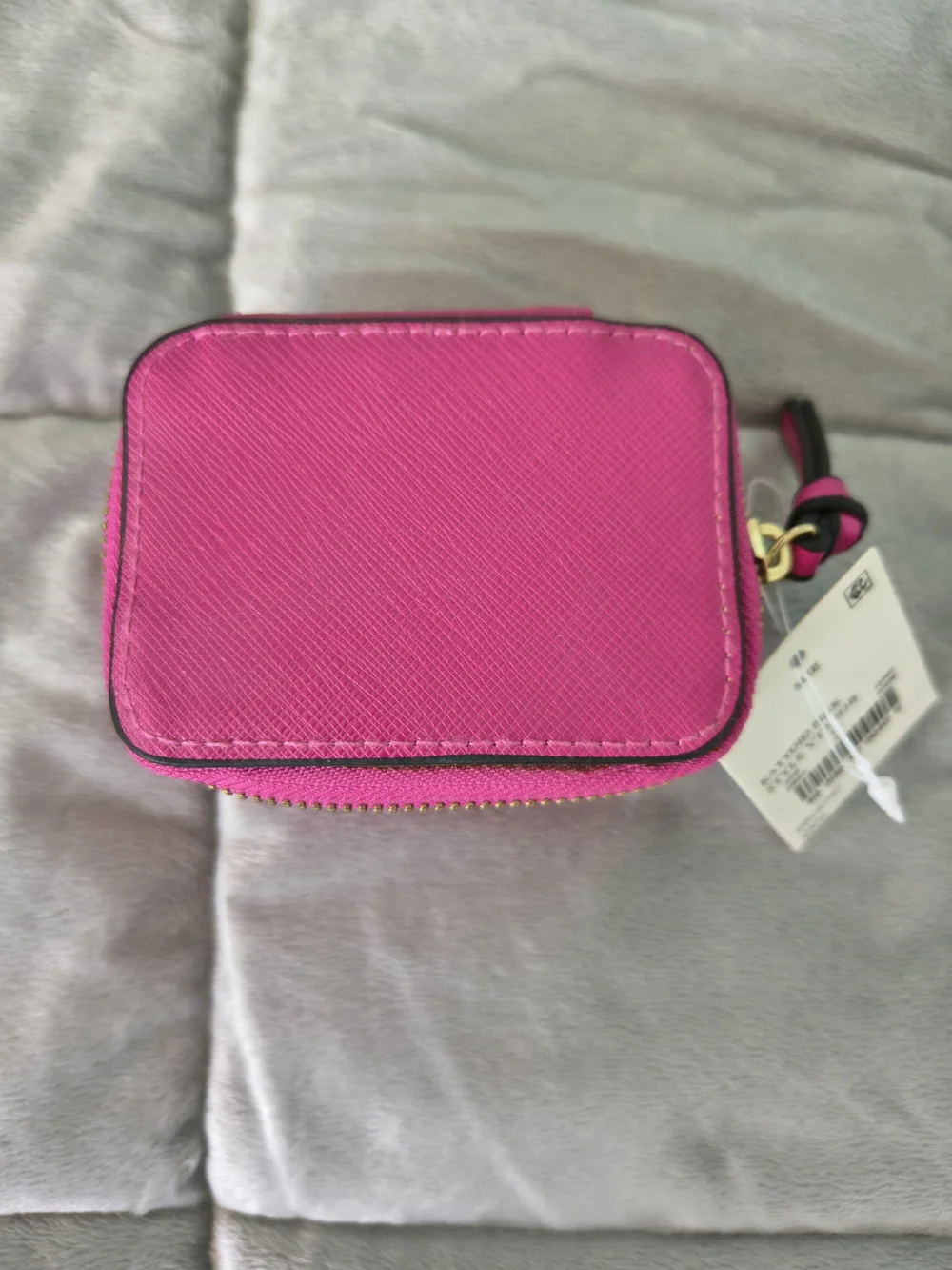 Compact Hot Pink Jewelry Holder Travel Case
